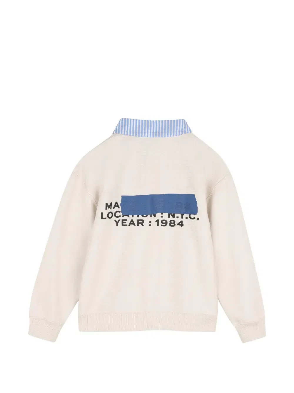 Свитер с контрастным воротником Marc Jacobs Kids, бежевый — фото 2