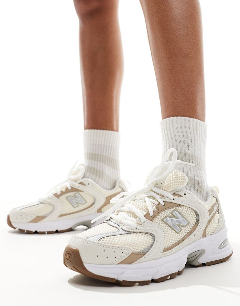 

Бежевые кроссовки New Balance 530 на резиновой подошве, Бежевый, Бежевые кроссовки New Balance 530 на резиновой подошве