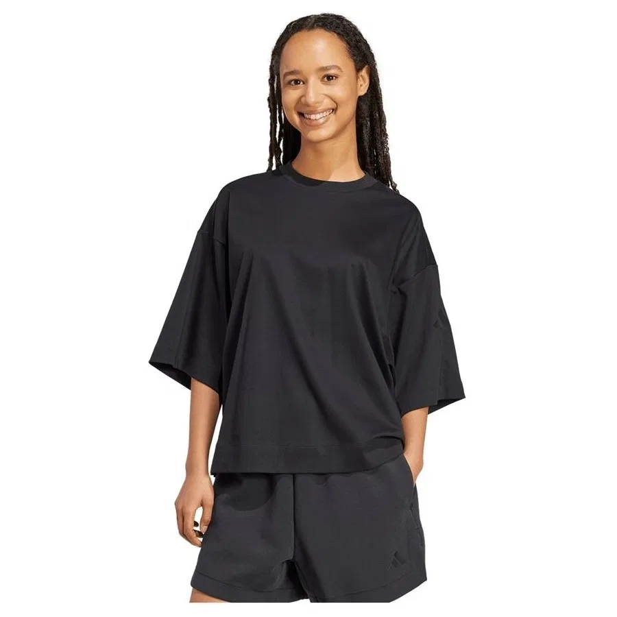 Футболка женская с коротким рукавом adidas W ALL SZN SL T JM3800, Черный — фото 2