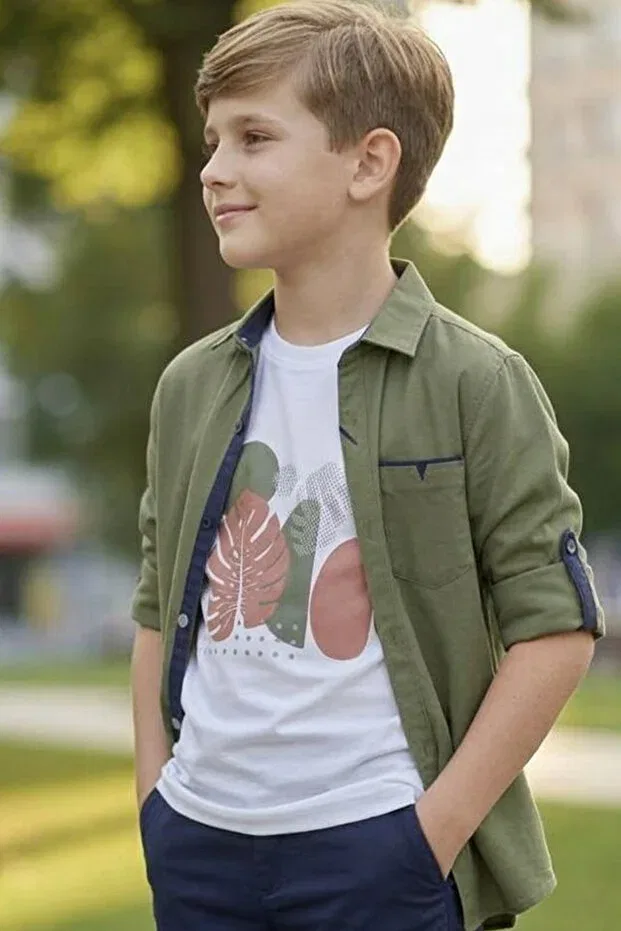 Детский комплект для мальчиков с длинным рукавом Trend Mix Kids, Khaki