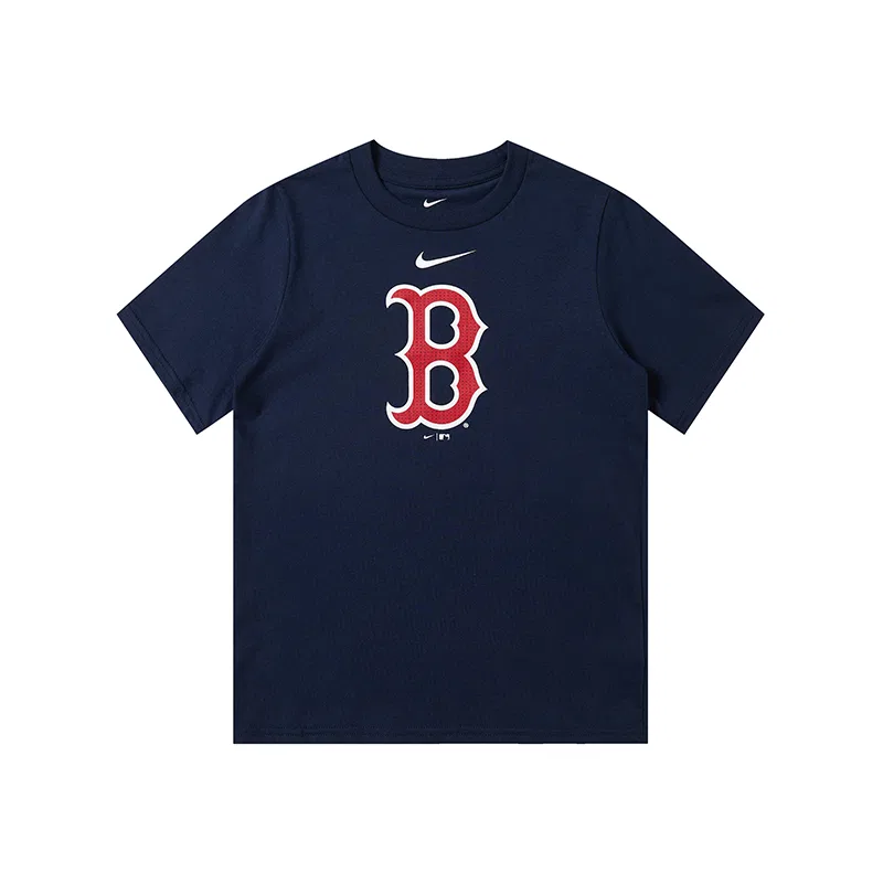 Детская футболка с принтом Nike x MLB Collaboration Boston Red Sox Navy Blue, Цвет Navy Blue