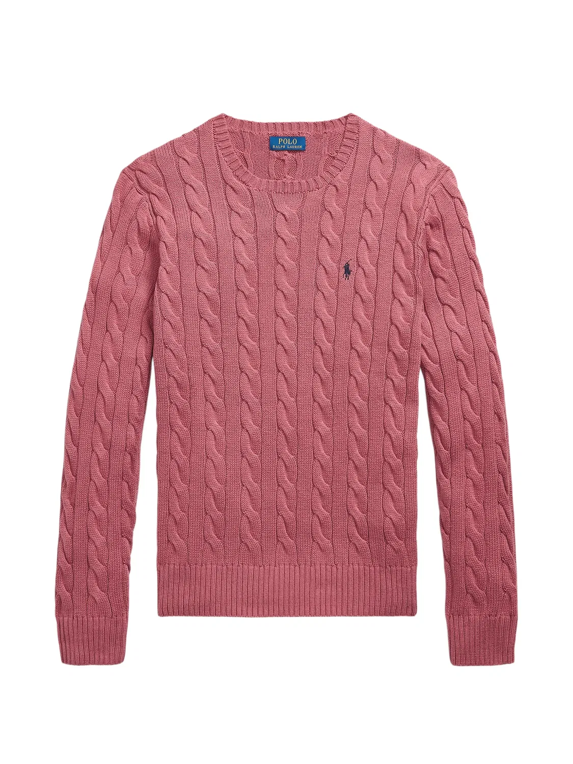 Джемпер фактурной вязки из хлопка Polo Ralph Lauren, розовый