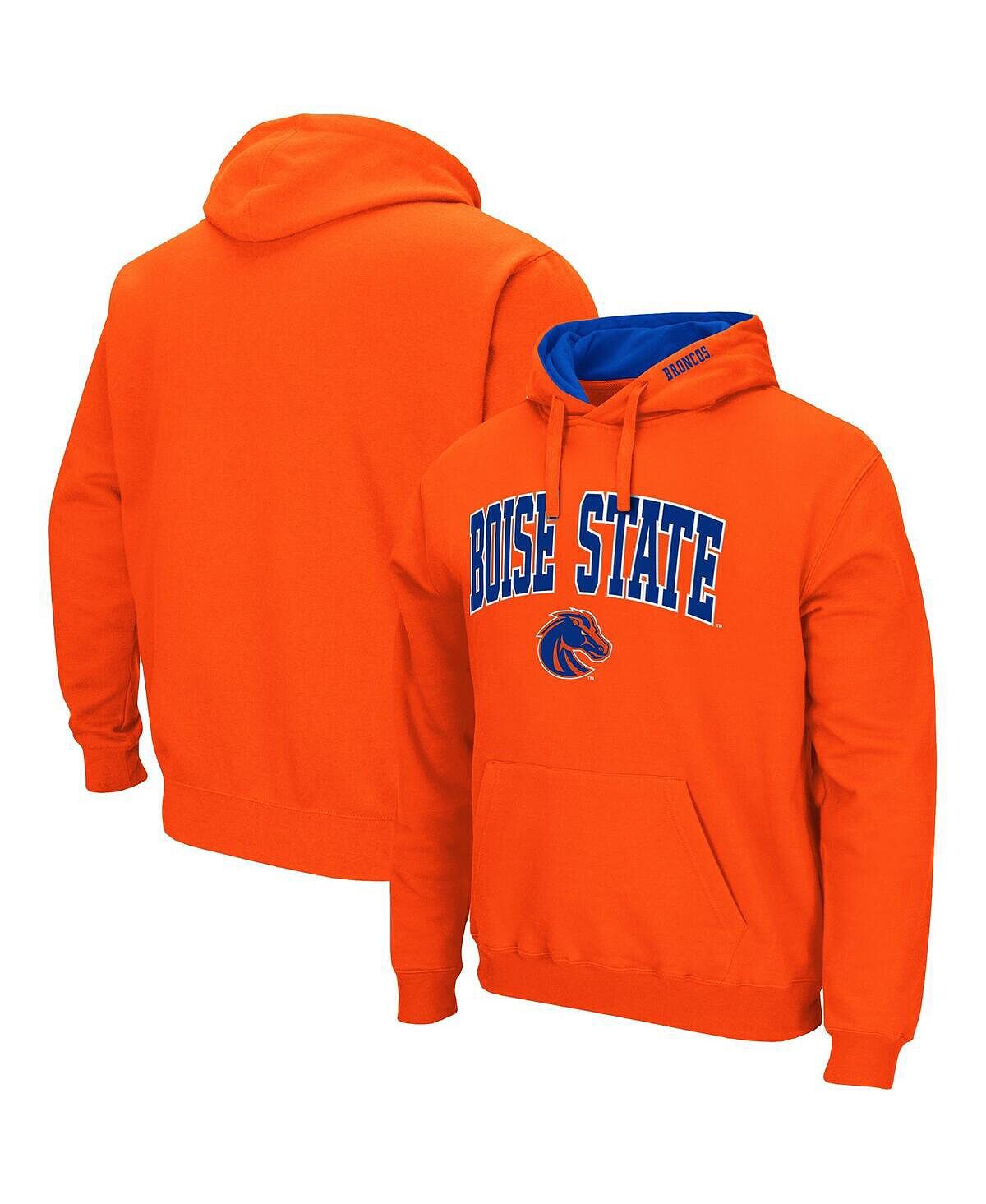 

Мужская оранжевая толстовка с капюшоном boise state broncos arch & logo 3.0 pullover Colosseum