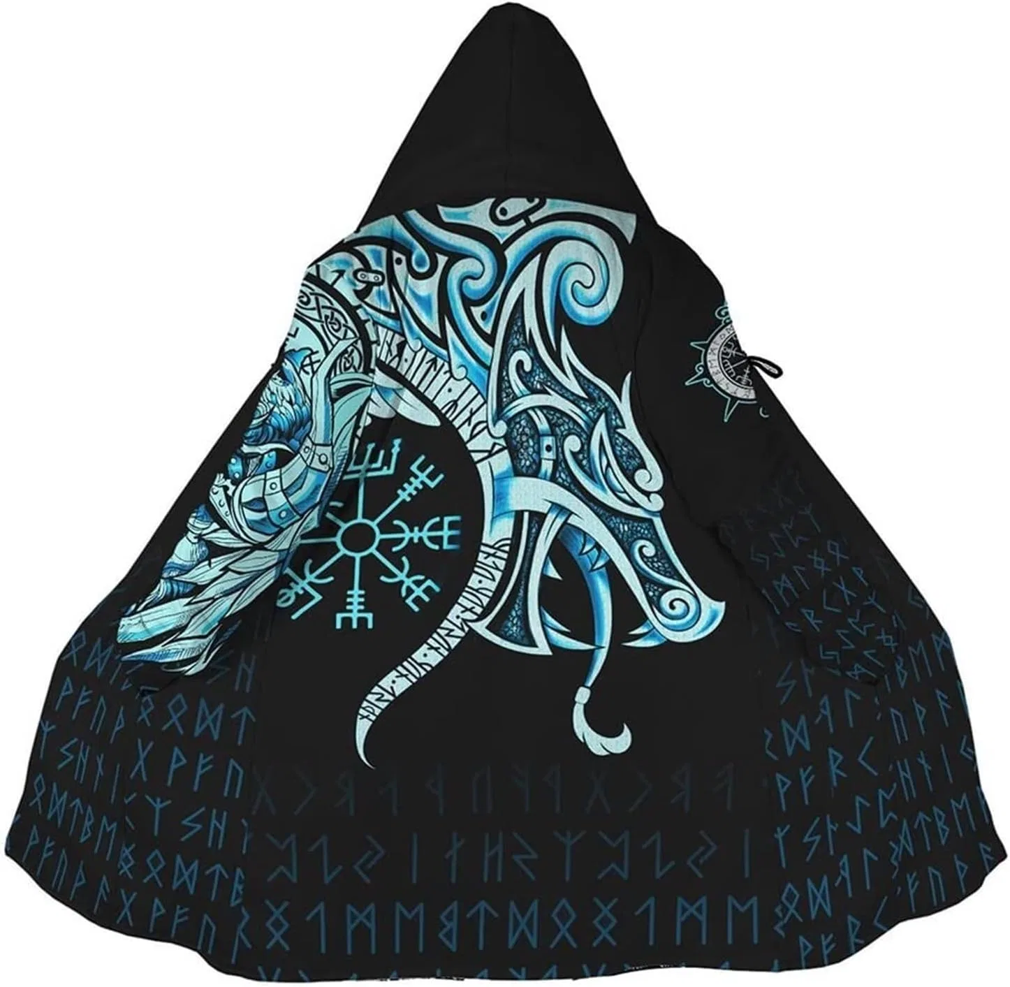 Мужское пальто Norse Mythology с 3D-принтом, Mid-Length Parka, Celtic Wolf