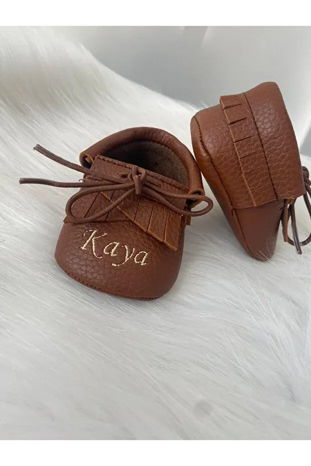 Детские мокасины для девочек без каблука Betülün Diktikleri, Brown