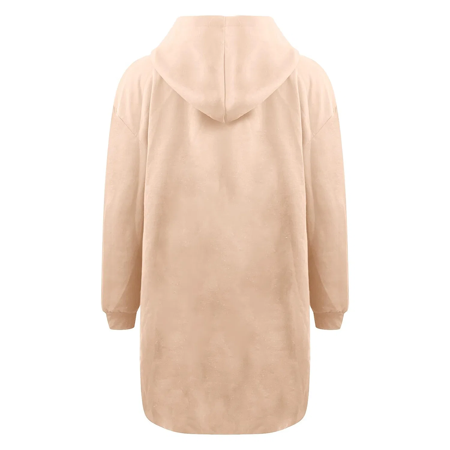Женское пальто свободного кроя с молнией, Beige — фото 3