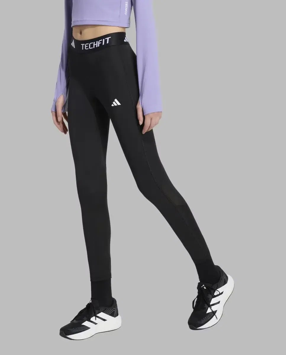Детские леггинсы для девочек с длиной 7/8 Techfit adidas, Negro