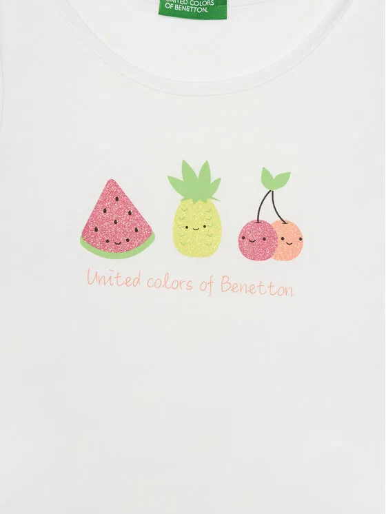 Майка regular fit United Colors Of Benetton, белый — фото 3