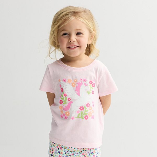 

Футболка Baby & toddler girl core graphic Jumping Beans, Unicorn Field Pink