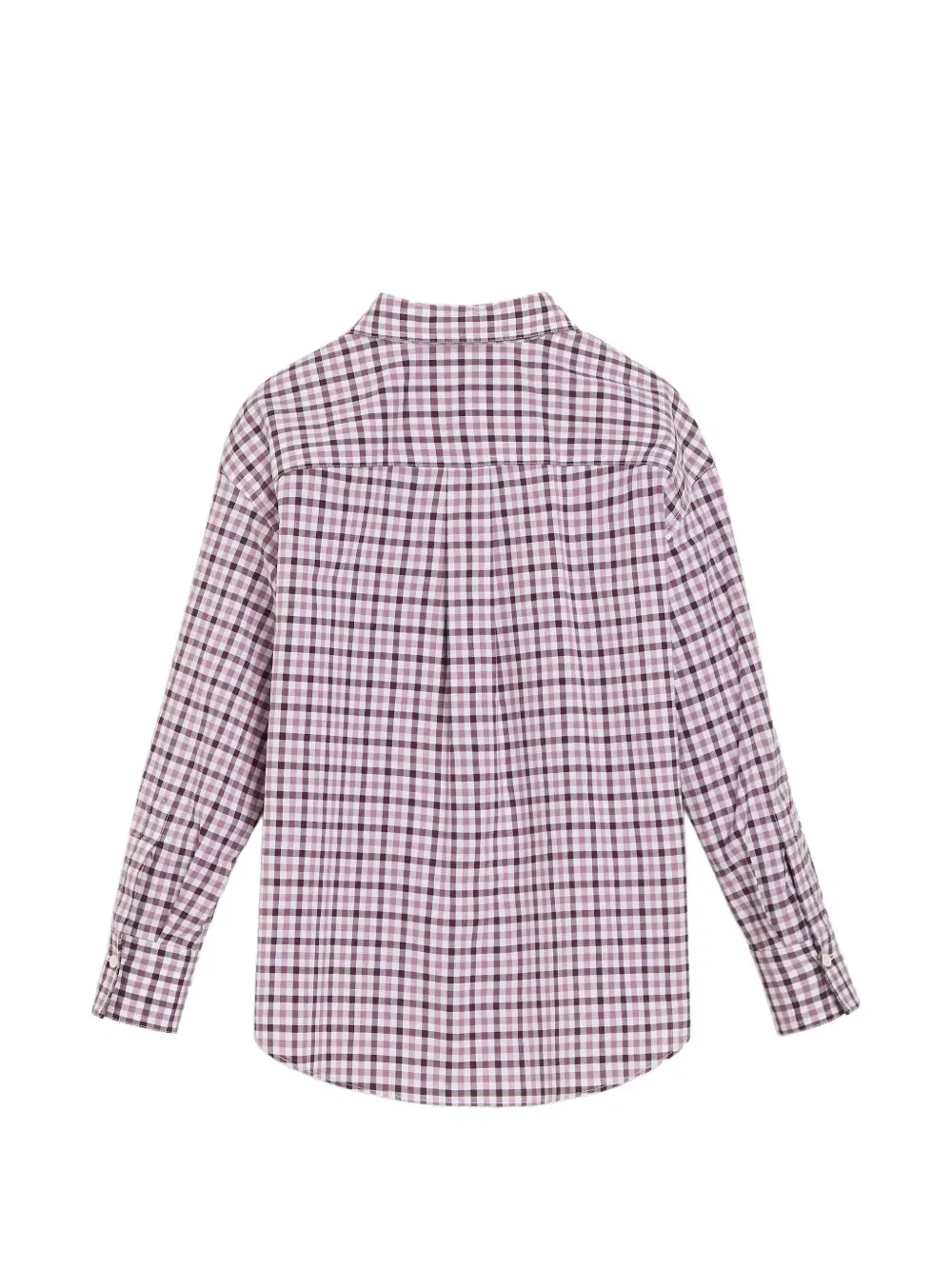 Поплиновая рубашка в клетку Brunello Cucinelli Kids, розовый — фото 2
