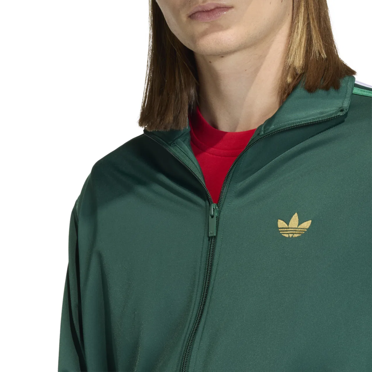 Мужская куртка Firebird Track Top Adidas, зеленый/красный — фото 3