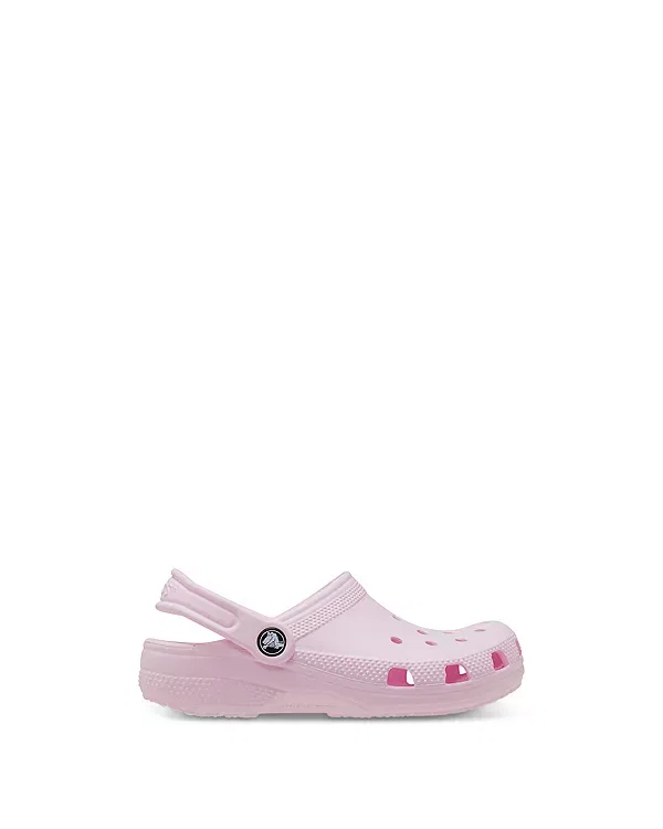 Детские сабо для девочек с перфорацией Classic Clogs Crocs, Pink Milk — фото 2