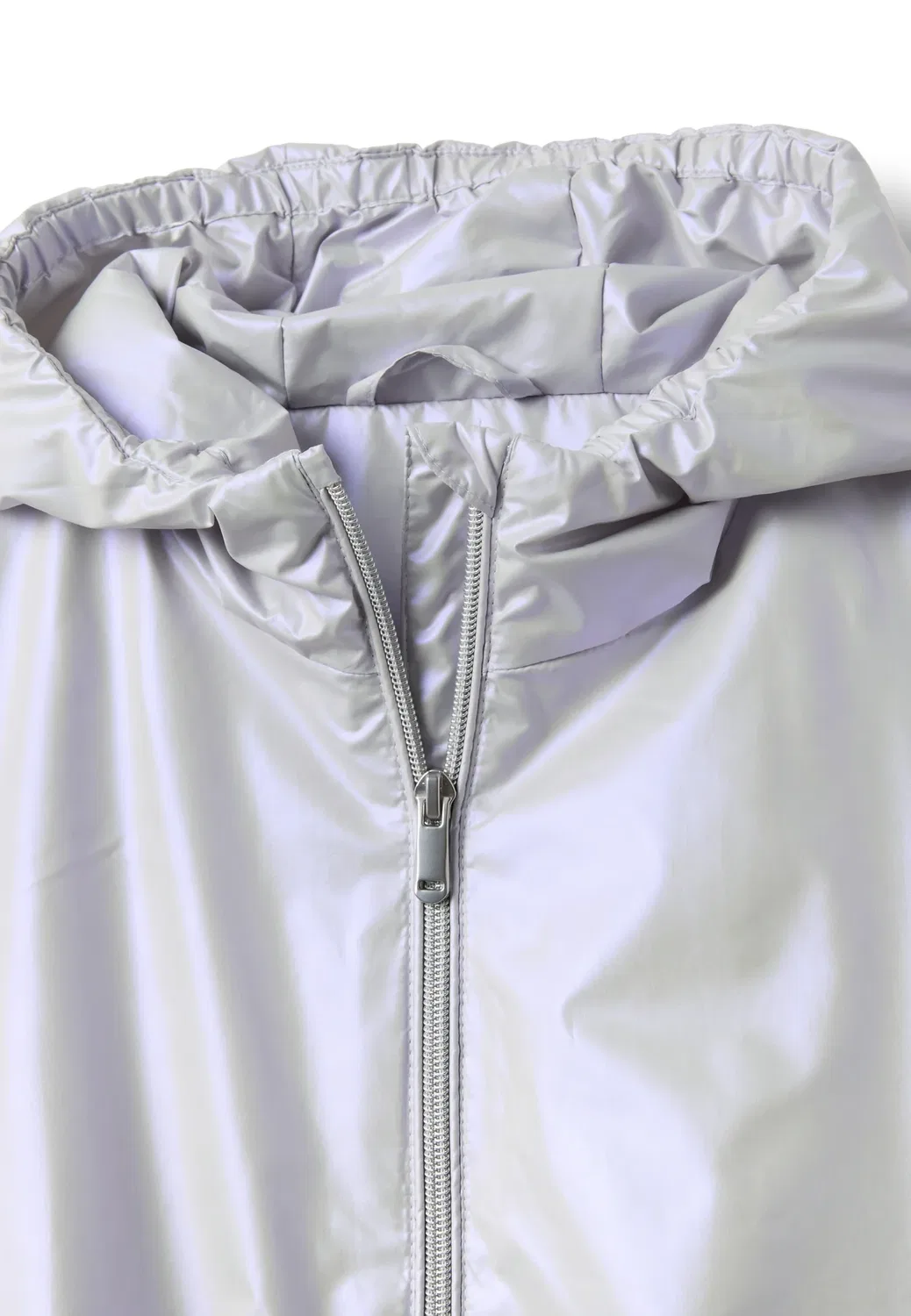 Дождевая куртка с капюшоном на молнии - водонепроницаемая куртка Ovs, Light Grey — фото 3