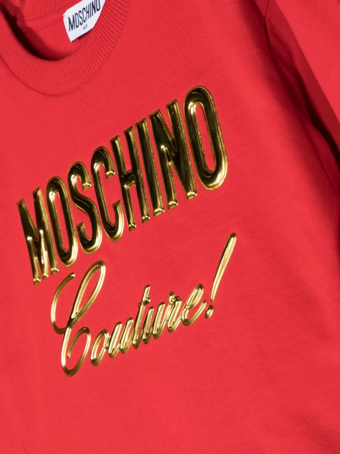 Свитшот с логотипом Moschino, красный — фото 2