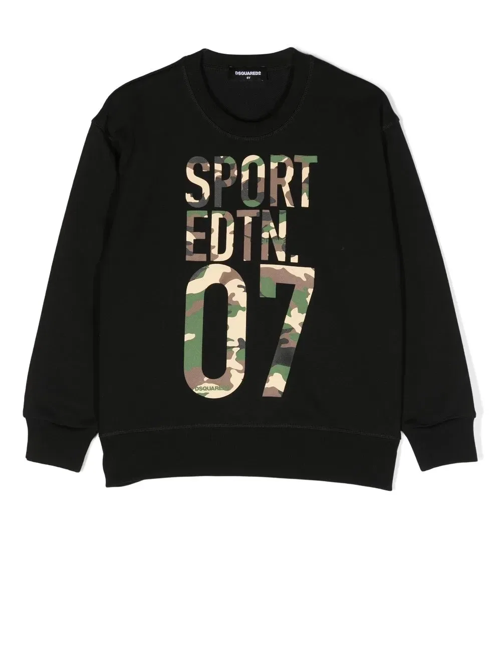 Толстовка с надписью Dsquared2 Kids, черный