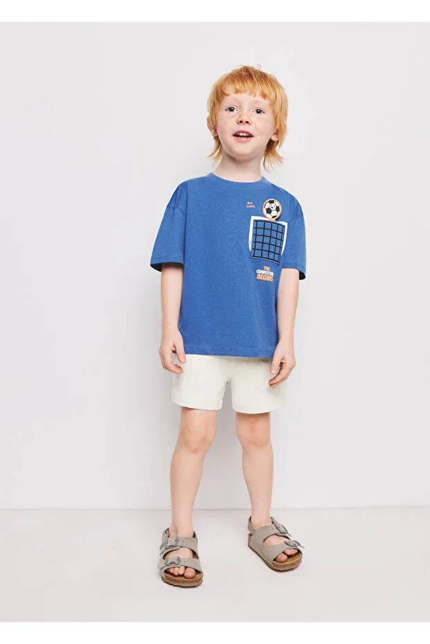 Детская футболка с принтом Mango Baby, Blue