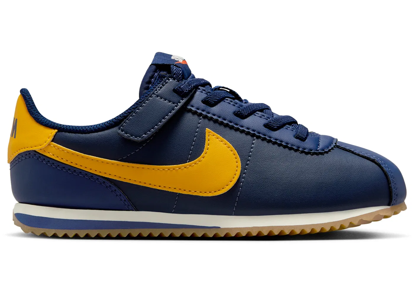 Детские кроссовки Nike Cortez EasyOn Michigan, цвет Midnight Navy/Blue Void/Sail/University Gold