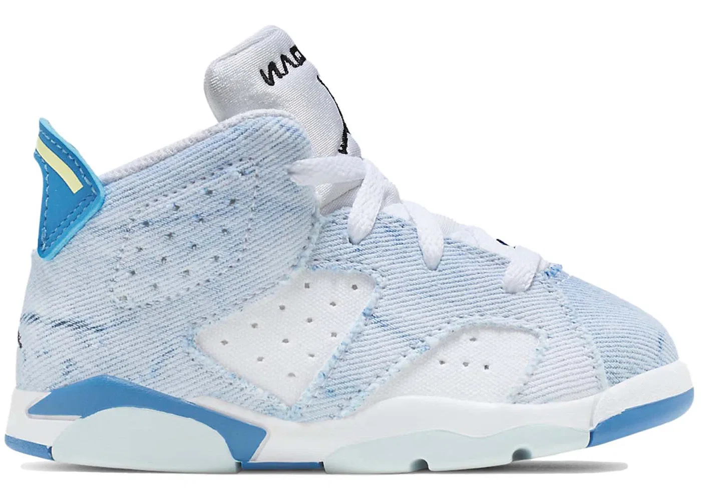 Детские кроссовки Lifestyle Jordan 6 Retro, White/Dutch Blue-Citron-Black