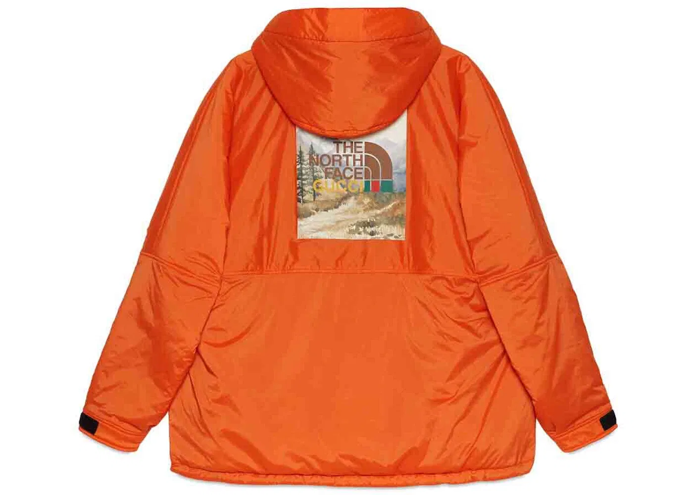 Мужская куртка-анорак с принтом Gucci x The North Face, Orange — фото 2
