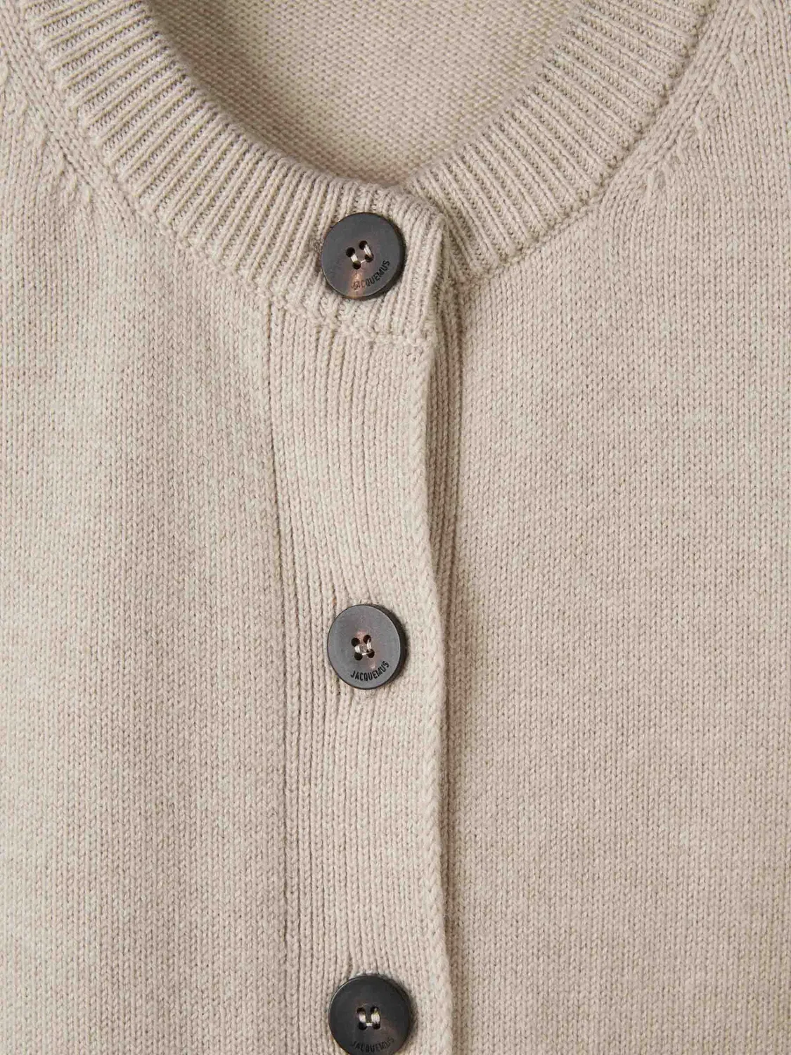 Кардиган из мериносовой шерсти с логотипом Jacquemus, нейтральные — фото 2