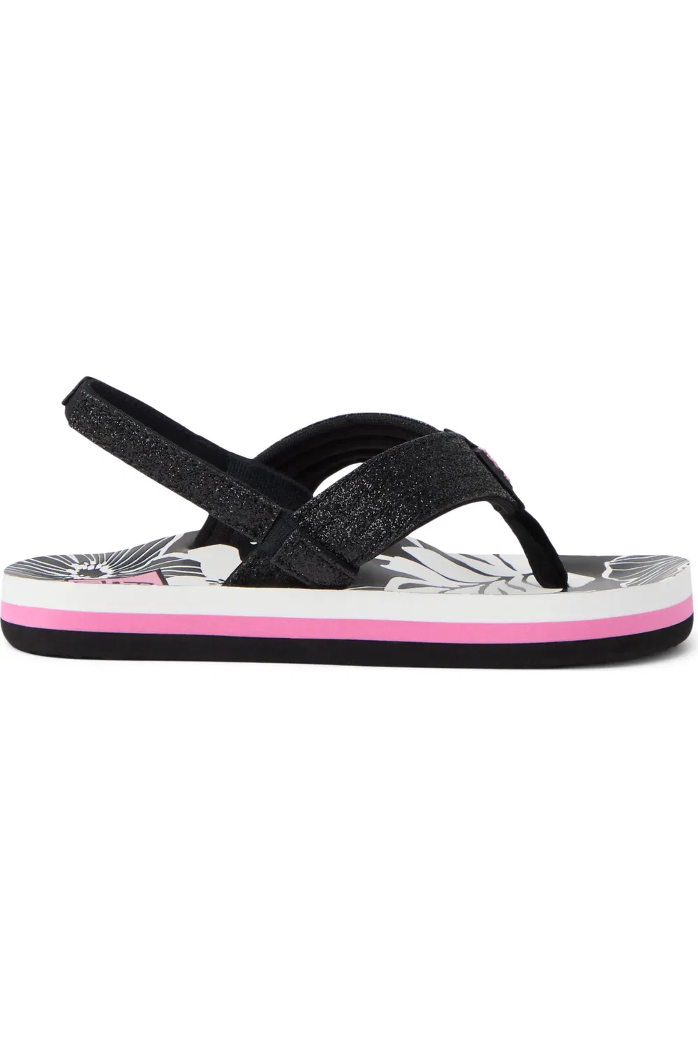 Сандалии детские с регулируемым ремешком Ahi Sandal Reef, Pink/Black Floral — фото 2