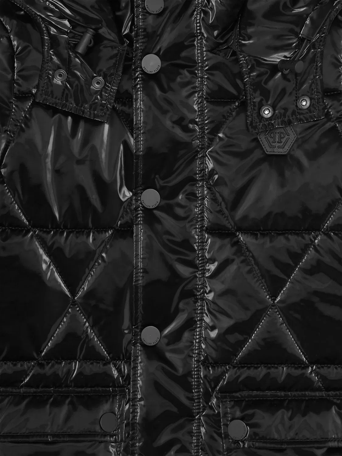 Куртка с классическим капюшоном Philipp Plein, черный — фото 3