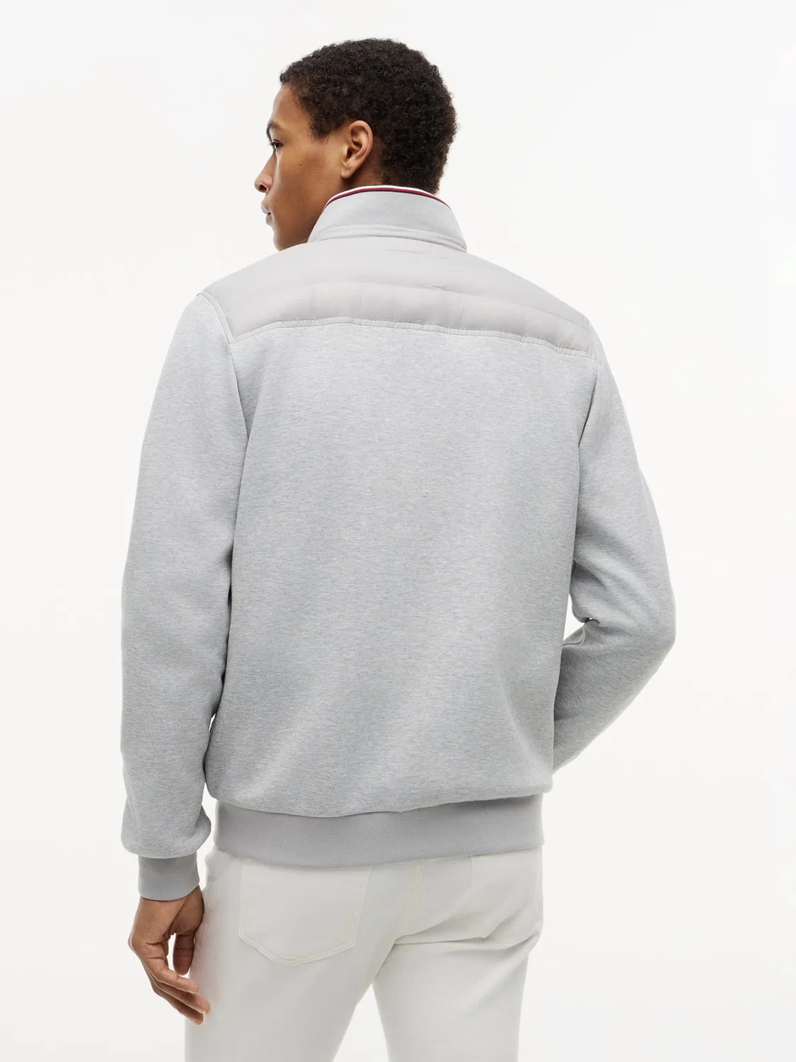 Куртка Tommy Hilfiger Between-Season Jacket Mixed Texture Intechno Zip-thru, серый — фото 3