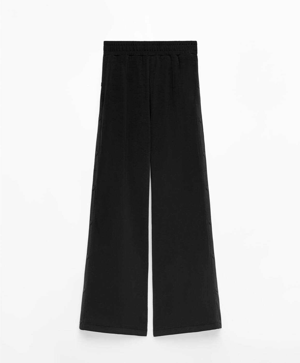 

Брюки Oysho Soft Touch Modal Wide-leg With Buttons, черный