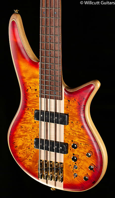 

Jackson Pro Series Spectra Bass SBP V Caramelized Jatoba Fingerboard Прозрачная бас-гитара Cherry Burst (257)