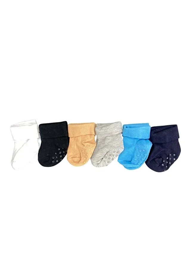 Детские носки для новорожденных хлопковые 6-Piece baby socks Defne Baby, Multicolor