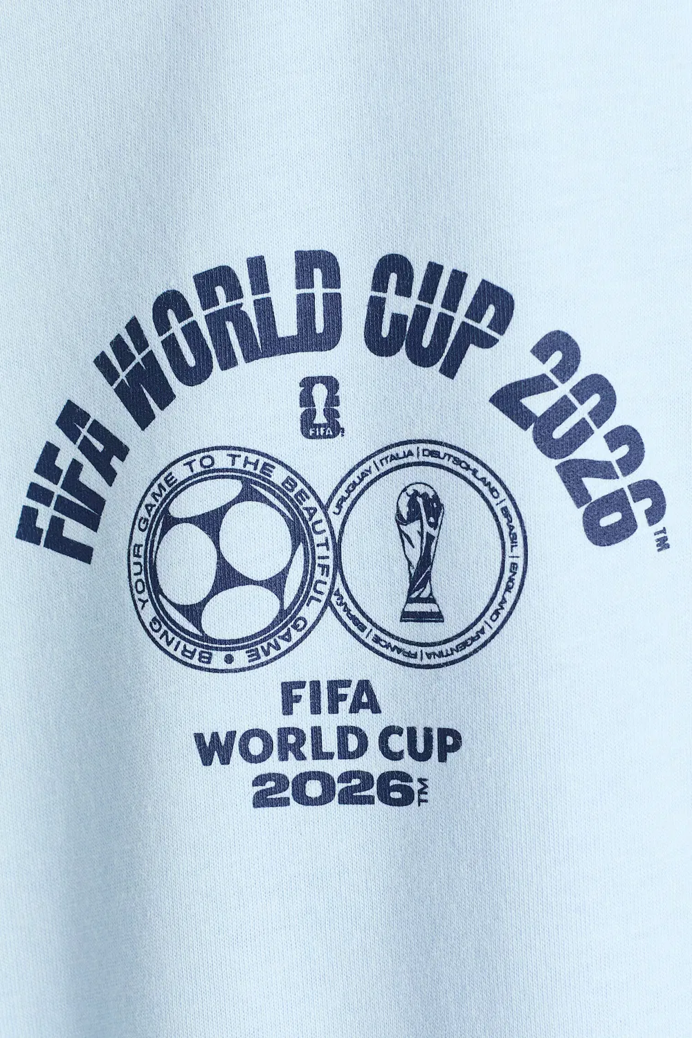 Хлопковая футболка с принтом H&M, Blau/Fifa World Cup 2026 — фото 3