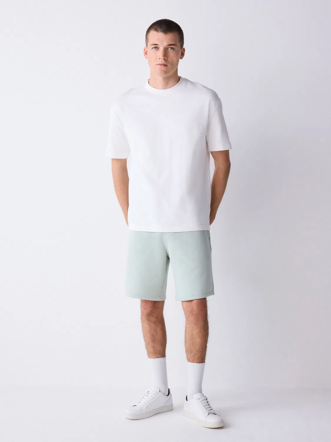 Шорты классические из мягкого джерси, Mint Green Next — фото 2