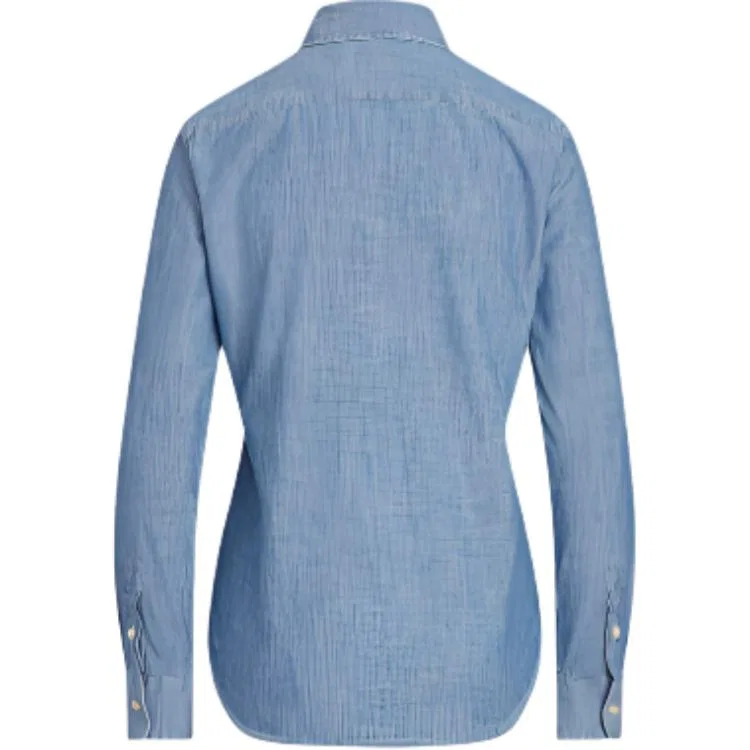 Рубашка женская, классическая, Polo Ralph Lauren, Blue — фото 3