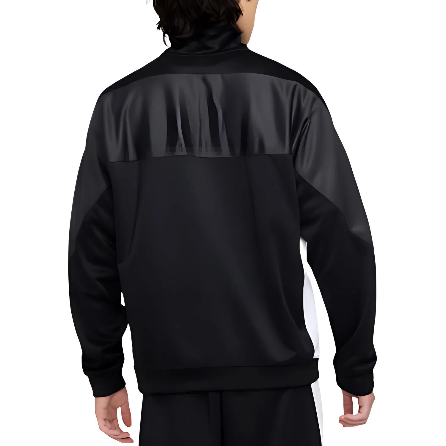 Мужская куртка-ветровка с полиэстеровым трикотажем Nike, Black — фото 2