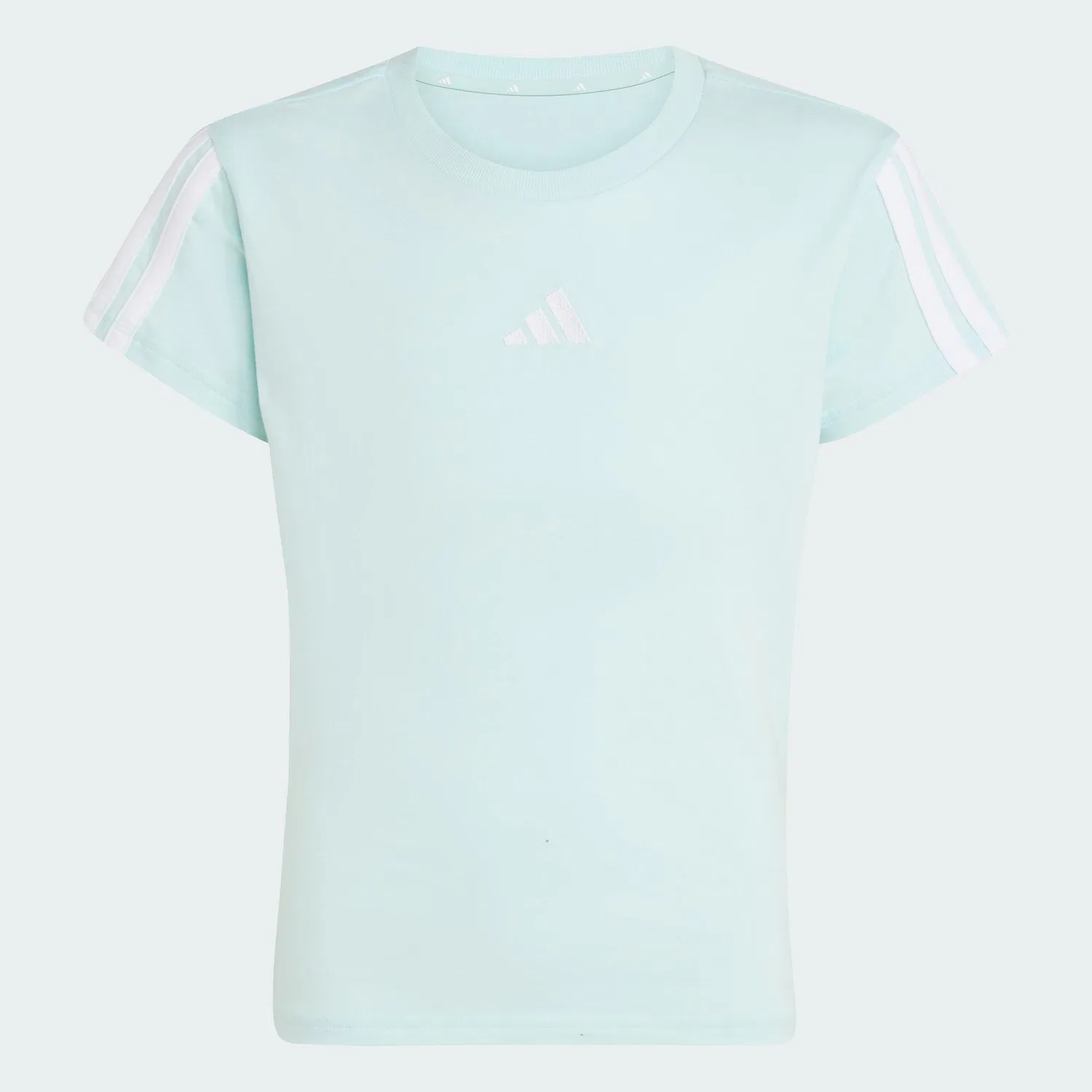 Детская футболка с круглым вырезом Essentials Kids Adidas, Aquamaringrun Weiss Blau — фото 2