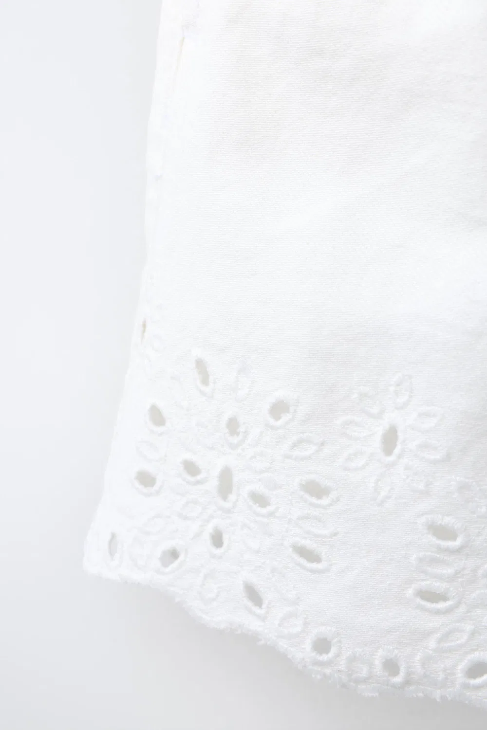 Шорты-бермуды с вышивкой ZARA, White — фото 4
