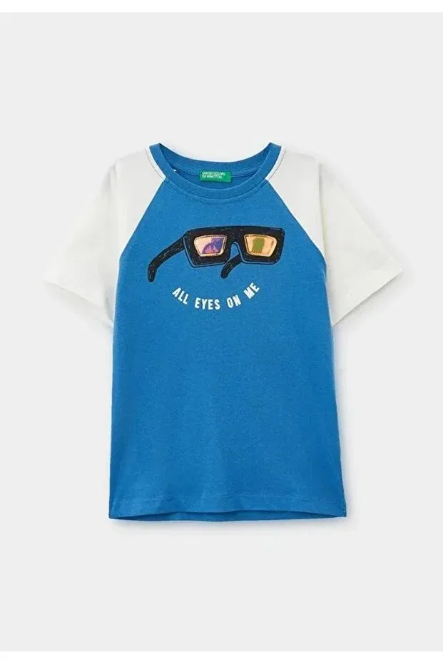Детская футболка для мальчиков с коротким рукавом United Colors Of Benetton, Blue