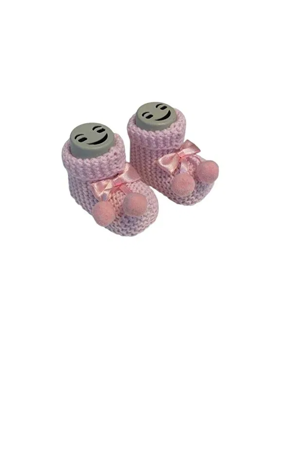 Детские пинетки для новорожденных вязаные Tiril Tiril, Pink