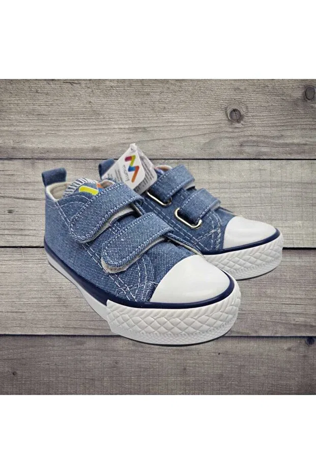 Детские кеды для девочек хлопковые Momykids, Blue — фото 3