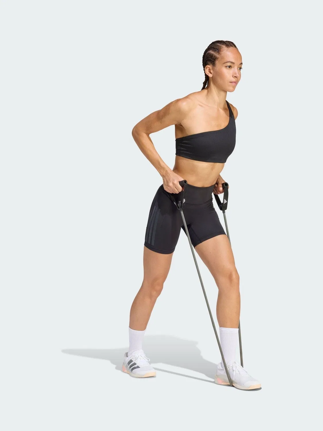 Леггинсы Optime Workout 3-Stripes adidas, черный