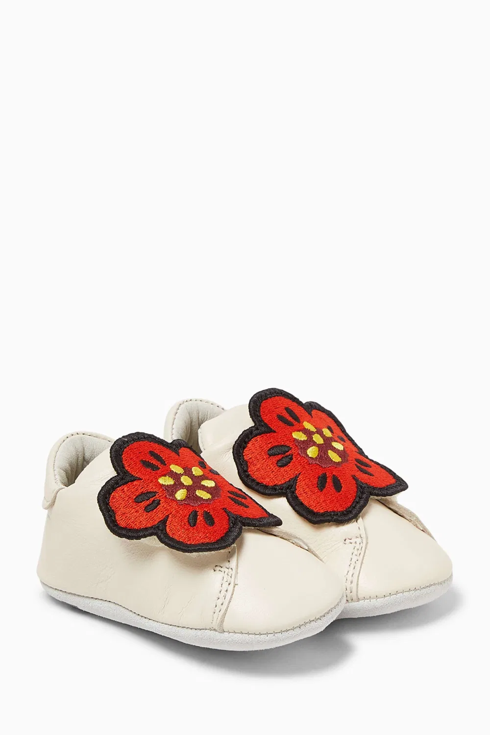 Пинетки с вышивкой цветочным узором KENZO KIDS