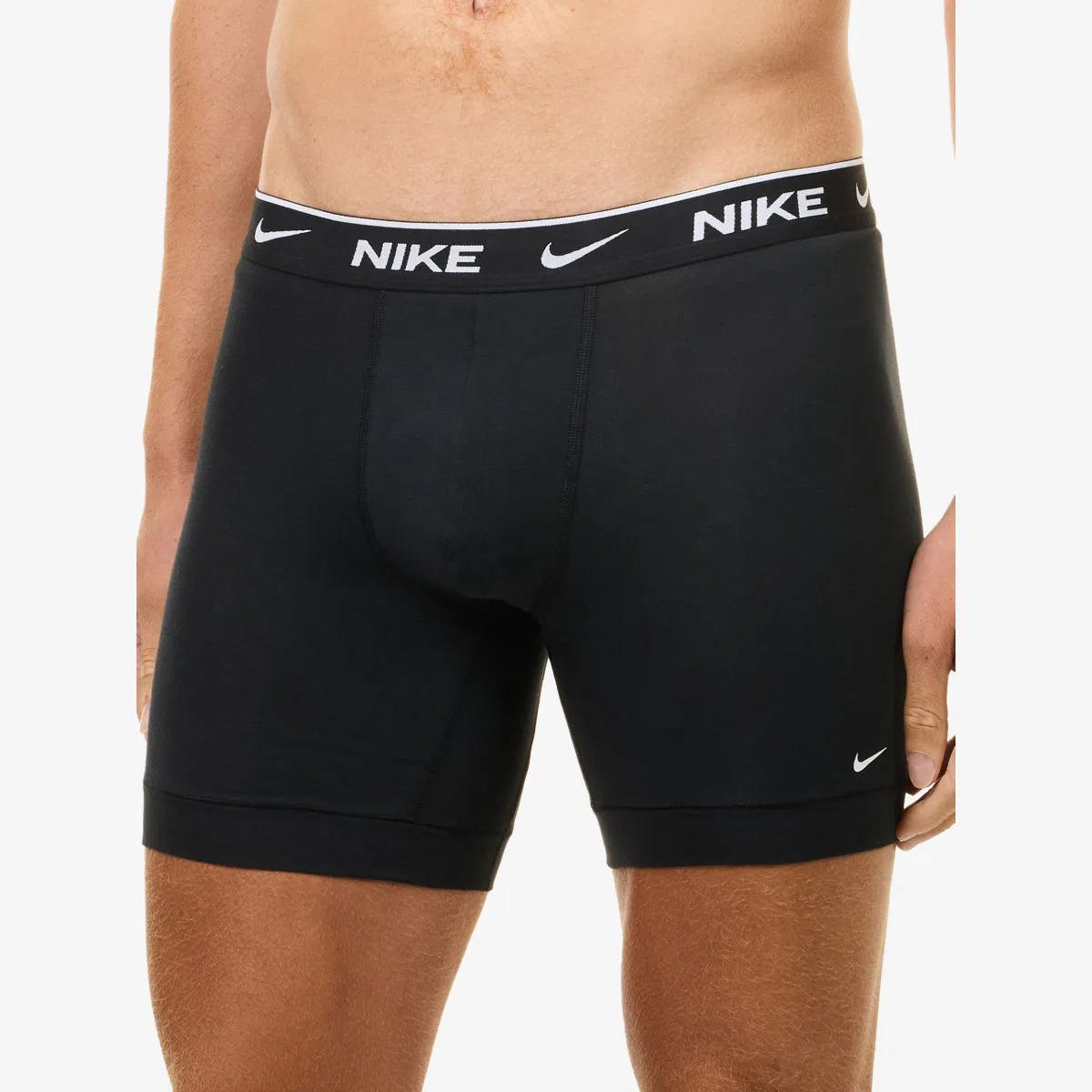 Комплект из трех боксеров из эластичного хлопка с фирменным поясом Nike, коричневый — фото 3