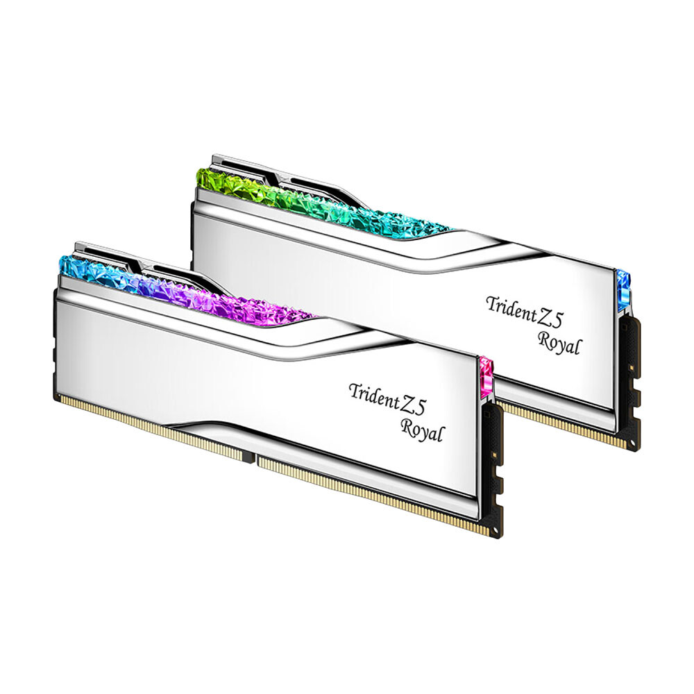 Оперативная память G.Skill Trident Z5 Royal, 32 Гб (2х16), DDR5, 6400 МГц, CL32, F5-6400J3239G16GX2-TR5S, серебристый — фото 2