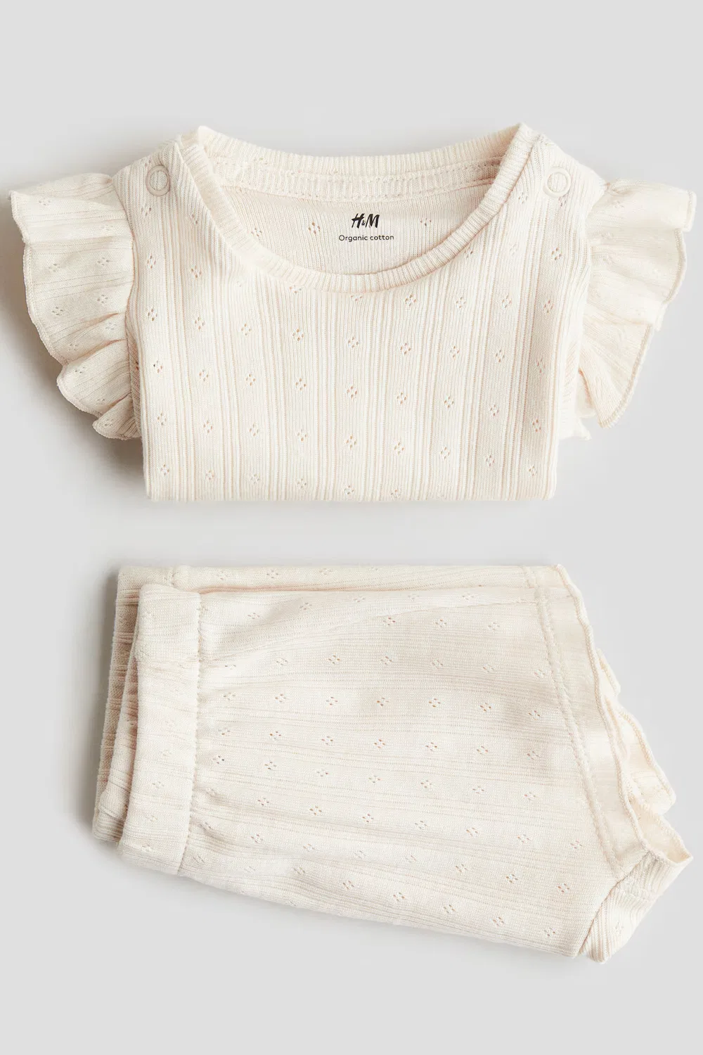 Хлопковый комплект из 2 предметов H&M, Hellbeige — фото 2