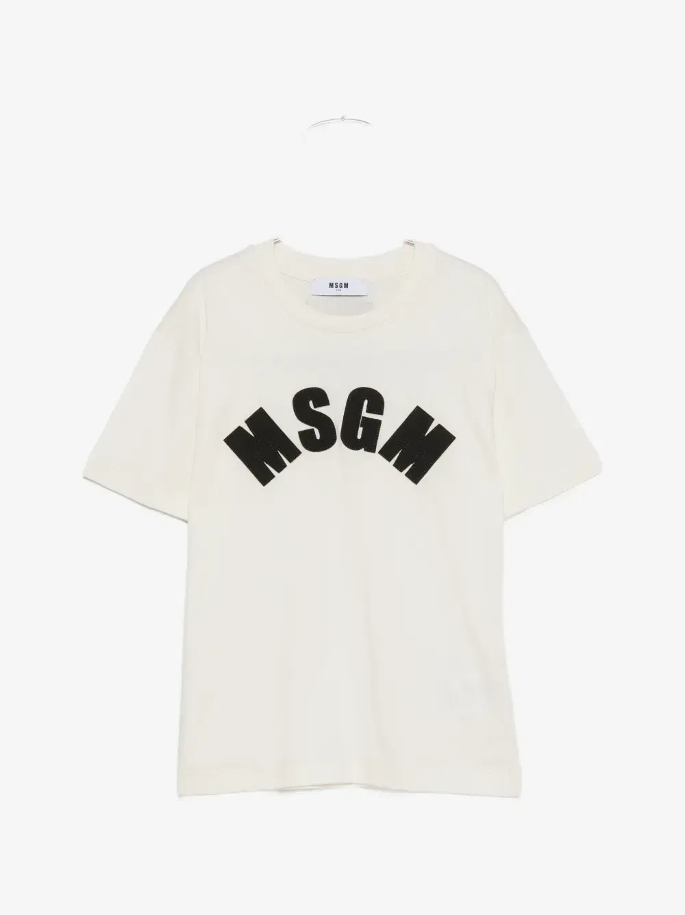 Футболка с нашивкой-логотипом Msgm Kids, бежевый