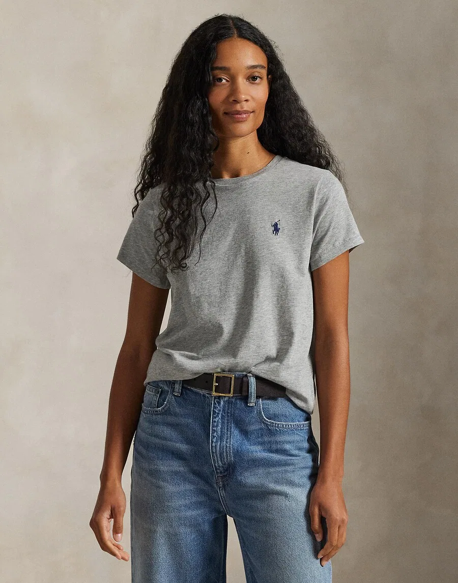 Футболка Polo Ralph Lauren в серо-пятнистом цвете — фото 2