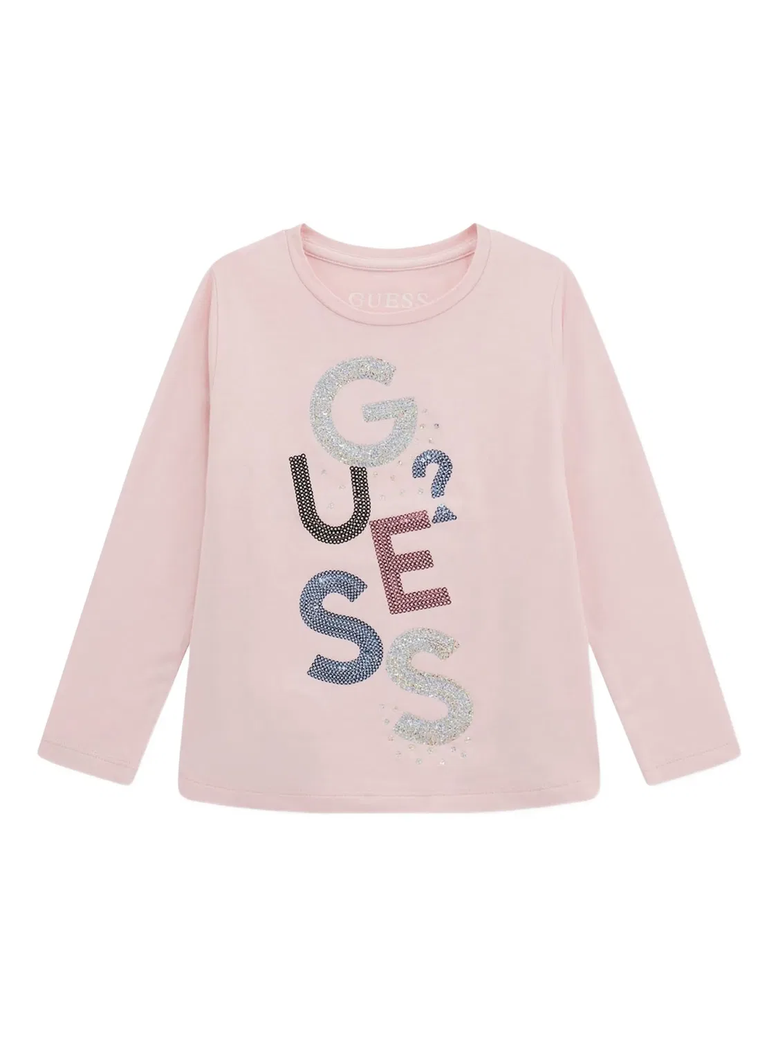 GUESS Топ с длинными рукавами, розовый