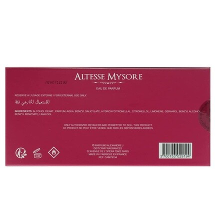 Alexandre J The Collector Altesse Mysore парфюмированная вода 100мл — фото 2