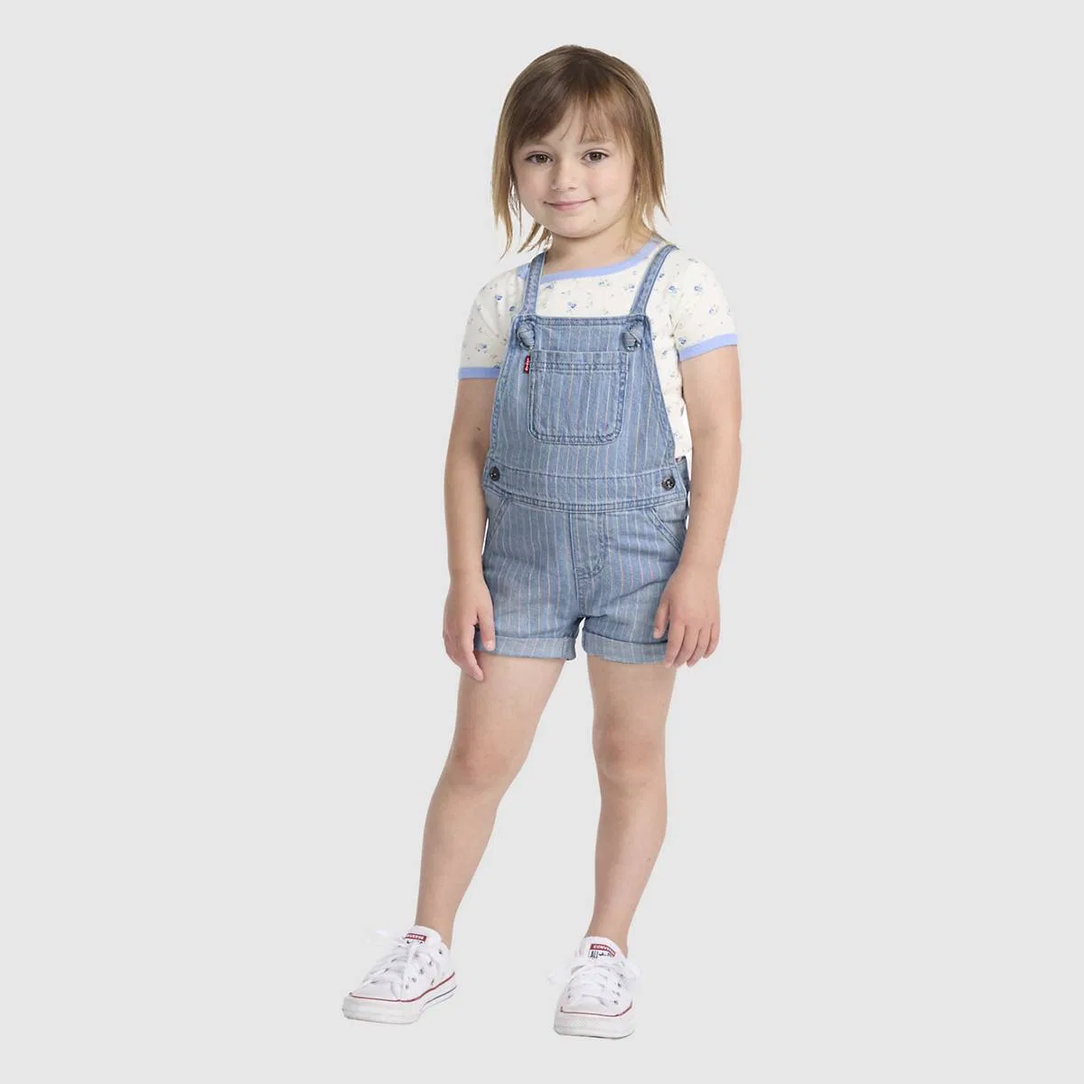Комбинезончик с завязками для девочек 2-4 лет Levi's, Ever Afternoon - Light Wash
