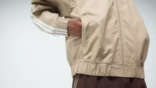 Мужская куртка свободного кроя SST Adicolor Classics Cotton Twill Tracktop Adidas Originals, хаки — фото 2